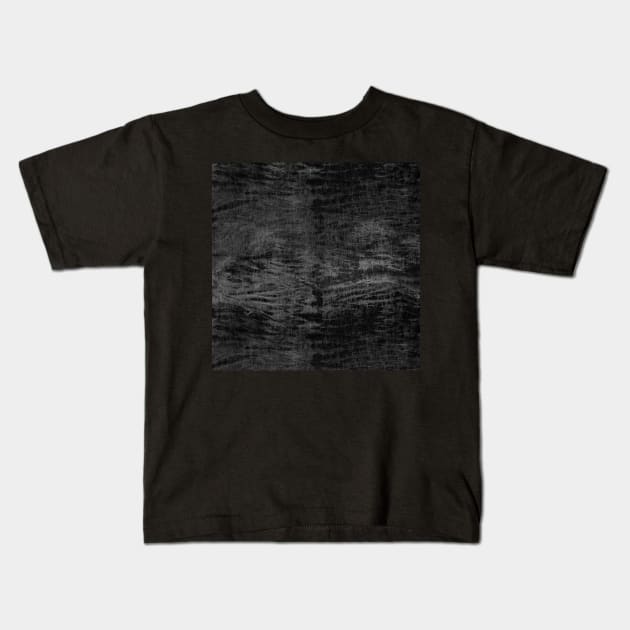 Black and White Soft Shibori Kids T-Shirt by Carolina Díaz